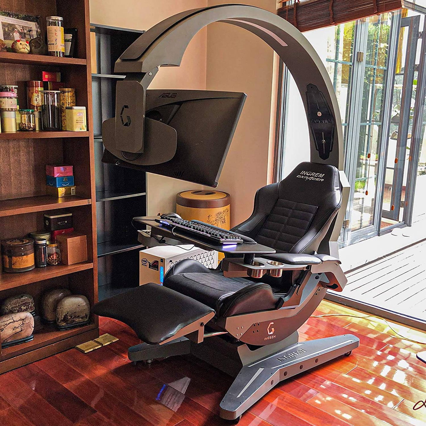 COOLBABY Gaming Station Cabin, Elevate Your Home Gaming Experience with the Ultimate Computer Cockpit and Happy Chair - COOLBABY