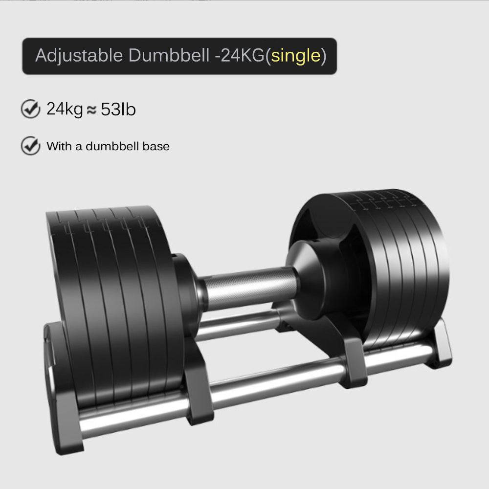COOLBABY GL24-RD2 48KG Adjustable Double Dumbbells – Home Gym Essentials, Non-Slip, Rust-Resistant, Red/White, 2 Pieces (24KG Each) - COOLBABY