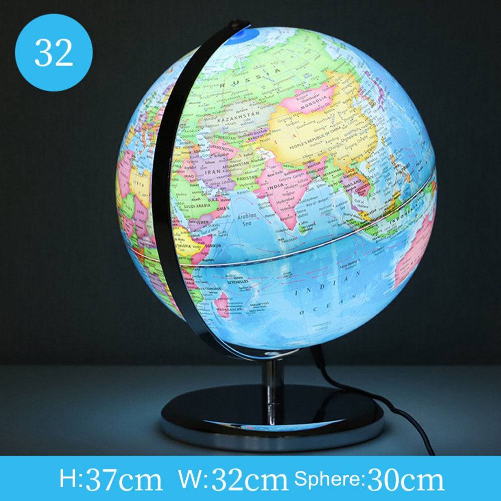 COOLBABY Globe Political Map,Educational Geographic Globe,Globe with LED Light - COOLBABY