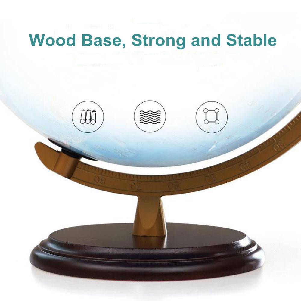 COOLBABY Globe Political Map,Educational Geographic Globe,Globe with LED Light - COOLBABY