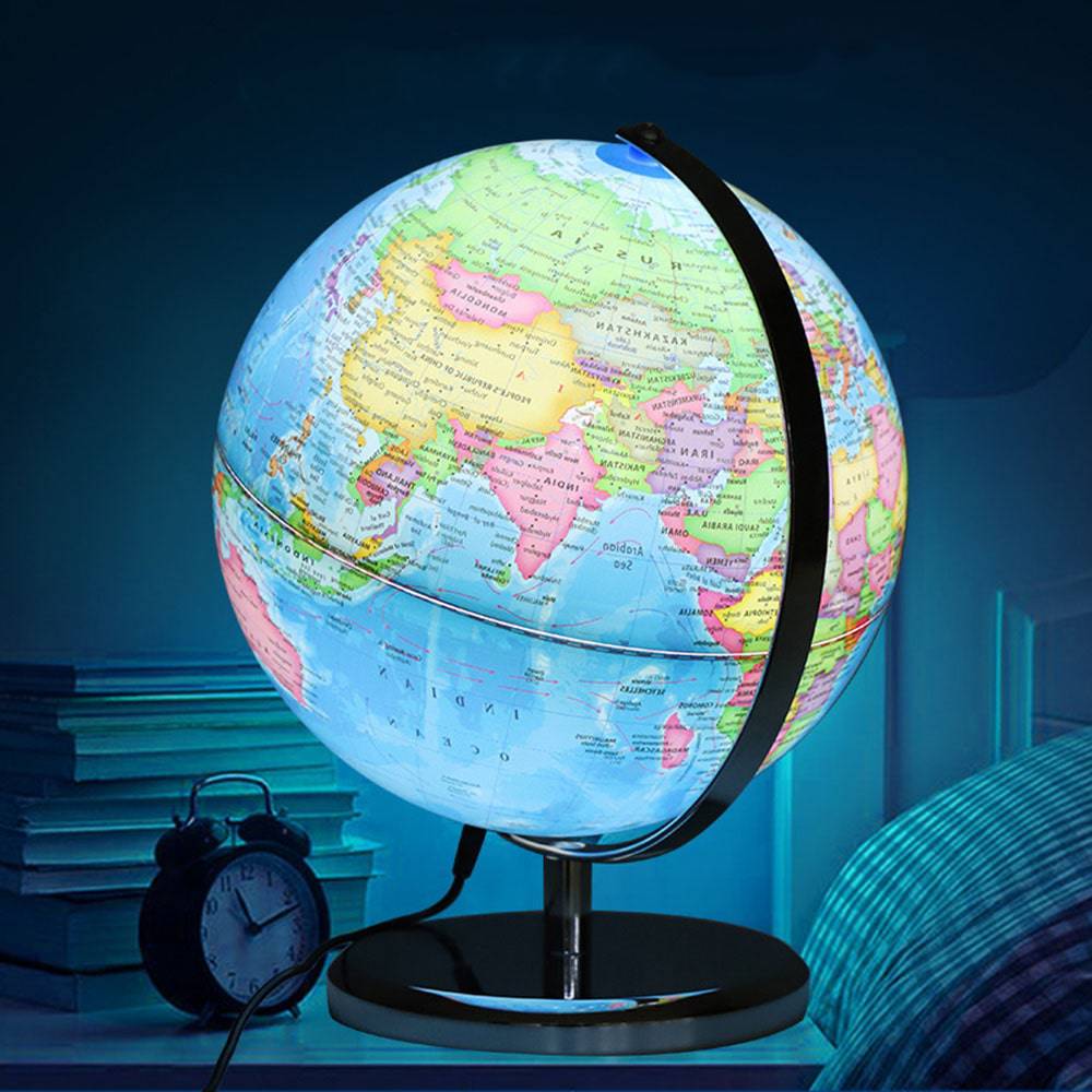 COOLBABY Globe Political Map,Educational Geographic Globe,Globe with LED Light - COOLBABY