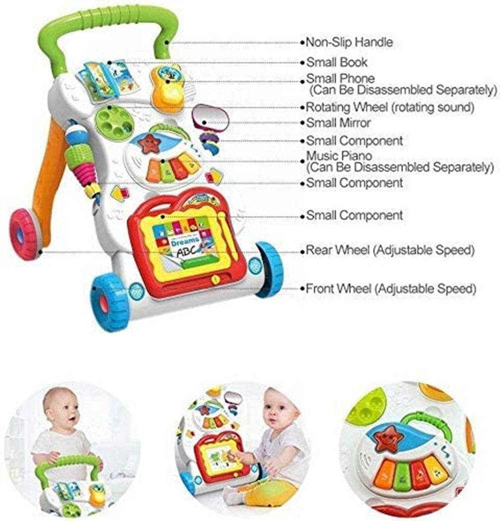 COOLBABY Green,4 in 1 Children Music Baby Walker - COOL BABY