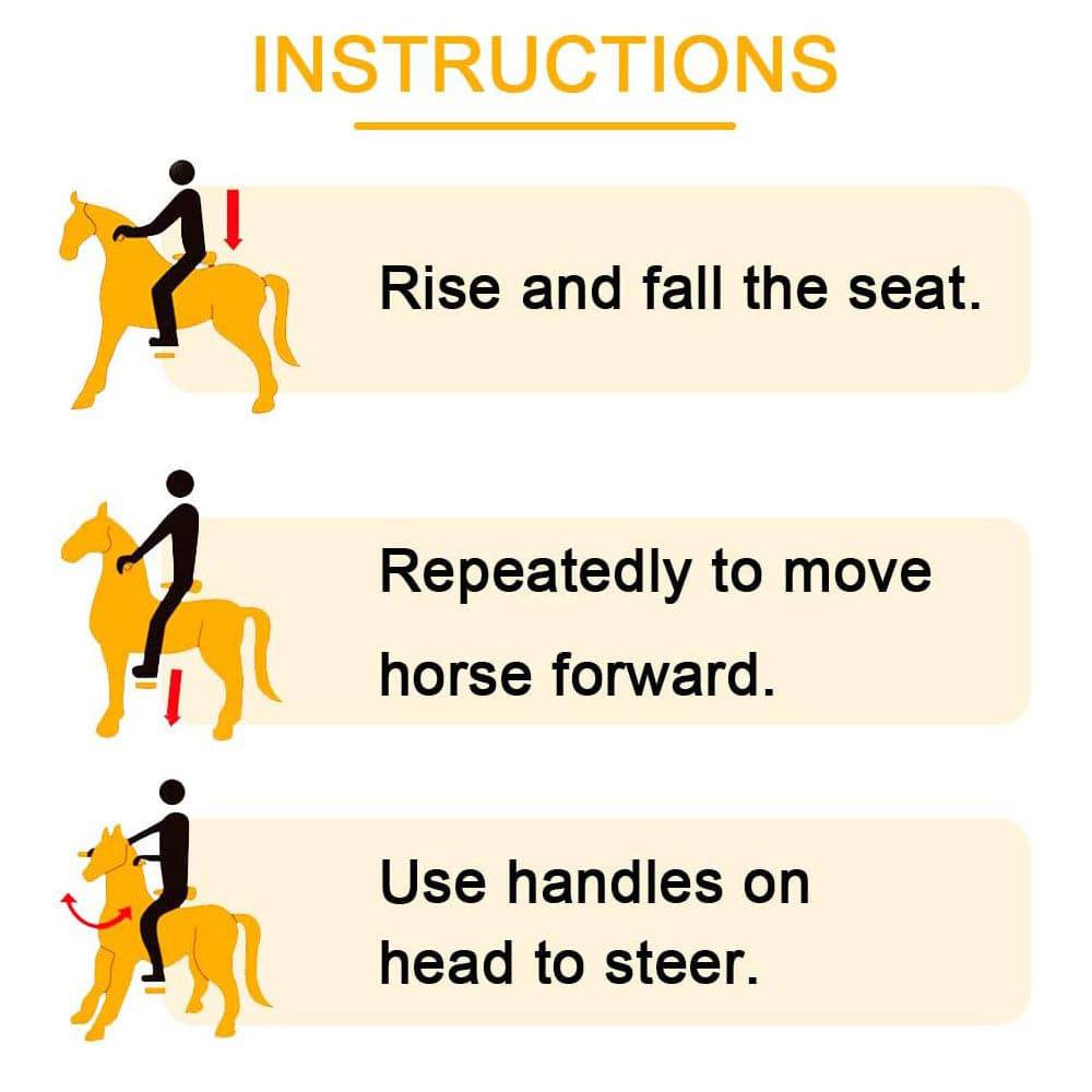 COOLBABY Horse Ride on Toy for Toddlers,Ride on Rocking Horse Toy Plush Walking Pony Mechanical Riding Horse - COOLBABY