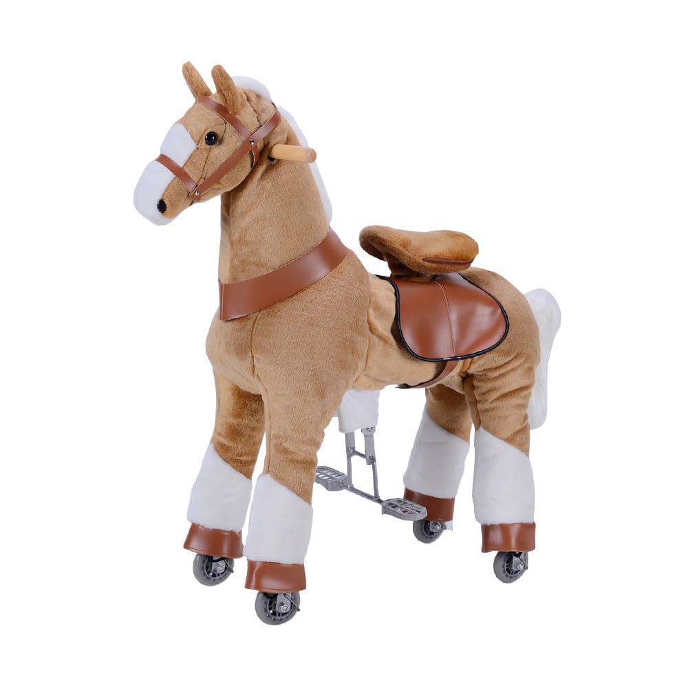 COOLBABY Horse Ride on Toy for Toddlers,Ride on Rocking Horse Toy Plush Walking Pony Mechanical Riding Horse - COOLBABY