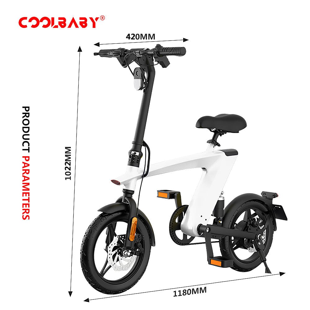 COOLBABY HXH1 Versatile Electric Bike with LCD Display - COOLBABY