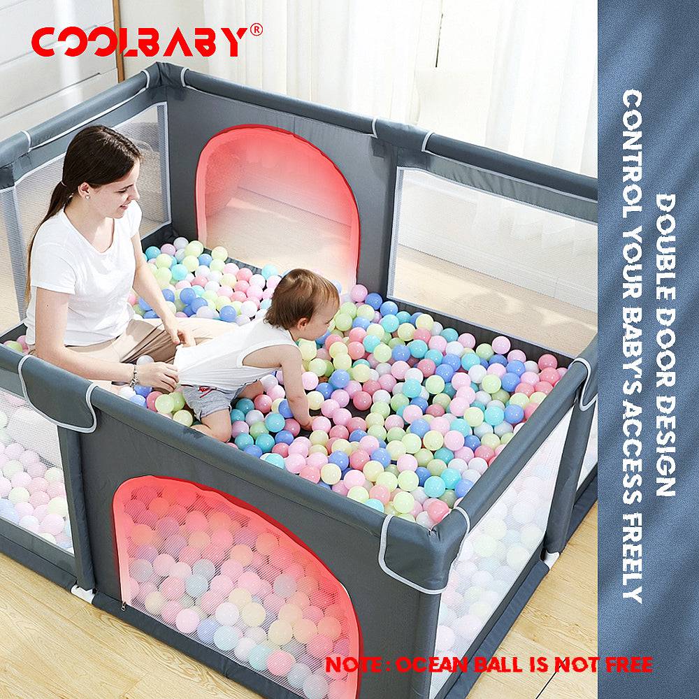 COOLBABY Indoor Baby Playpen - Toddler Safety Fence and Crawling Playground - COOLBABY