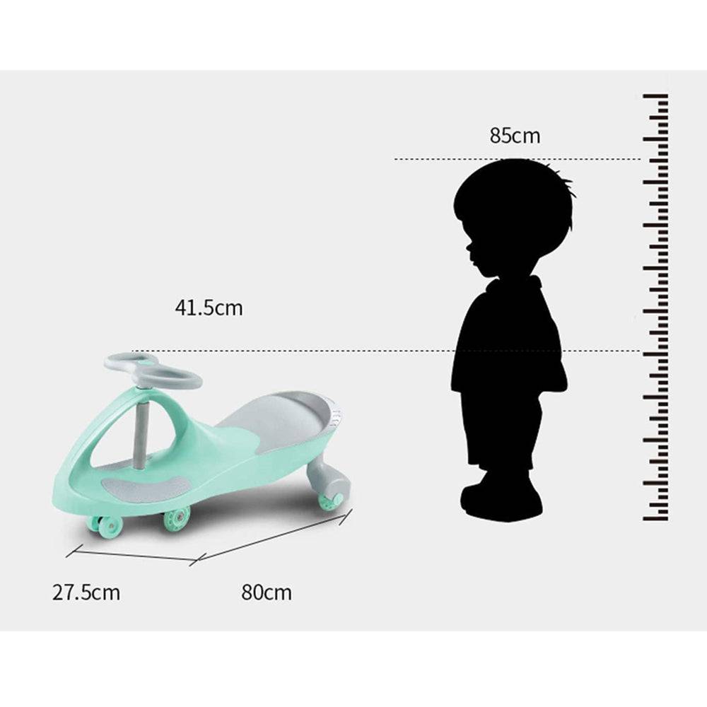 COOLBABY J86 Kids Swing Car Ride On Twist Car Toy Wiggle Car,Swivel Scooter with Music Light Steering Wheel,Baby Push Car,Scooter Toys - COOL BABY