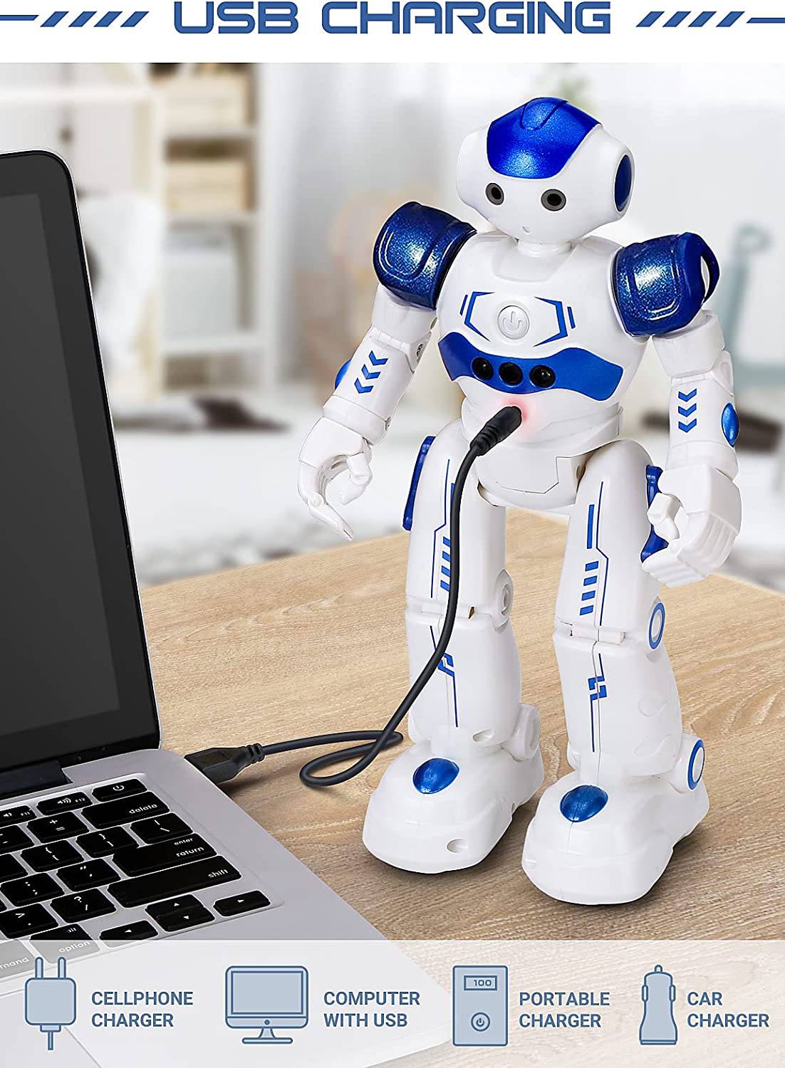 COOLBABY JJRC RC Robot Toys for Kids, Gesture & Sensing Remote Control Robot - COOLBABY