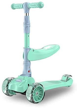 COOLBABY JSMG 3 - Wheel Scooter, Movable And Adjustable Seat, LED Flash PU Wheel - COOL BABY
