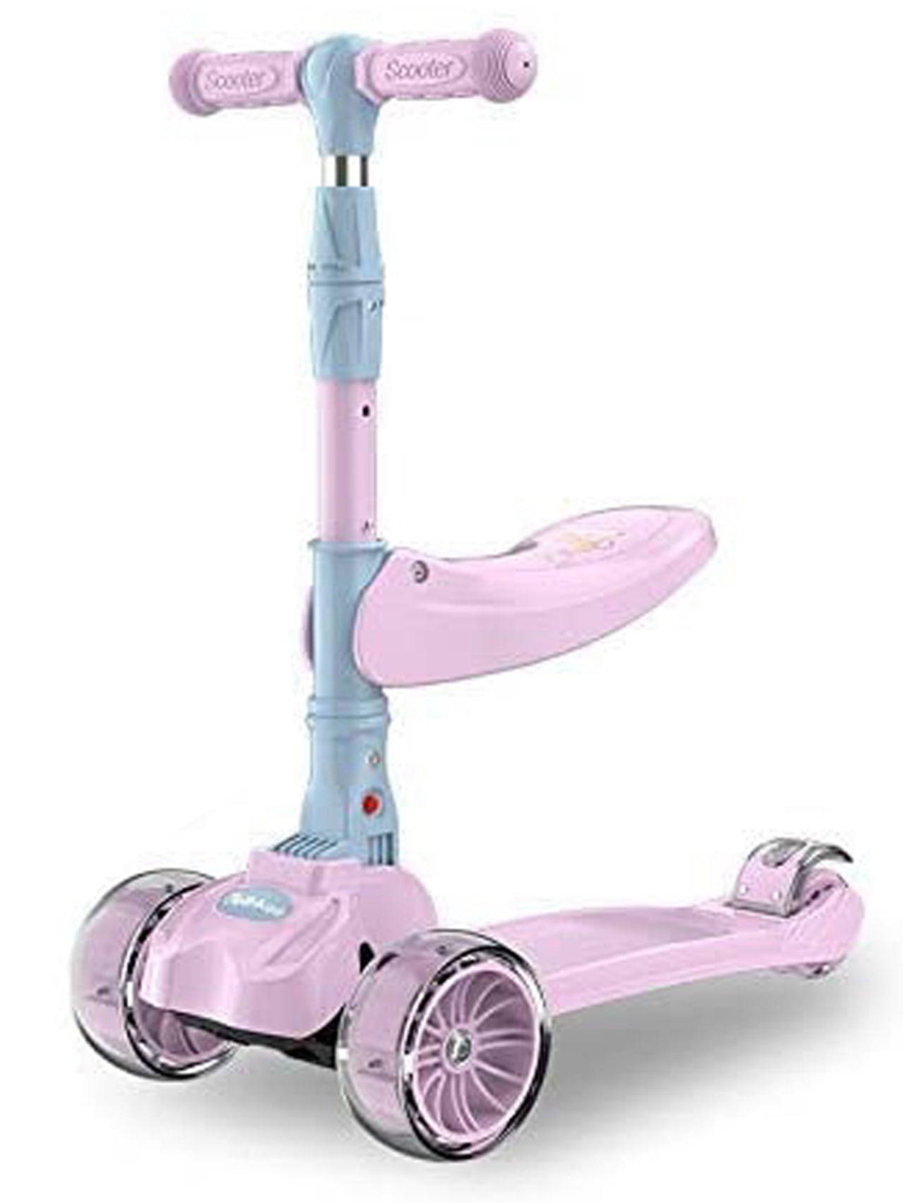 COOLBABY JSMG 3 - Wheel Scooter, Movable And Adjustable Seat, LED Flash PU Wheel - COOL BABY