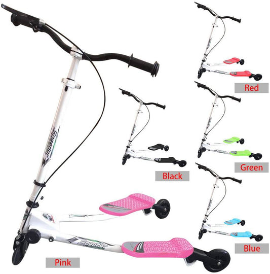 COOLBABY LXC125 Y Flicker Scooter, 3 Wheels Push Swing Scooter  For Age 5+ - COOL BABY