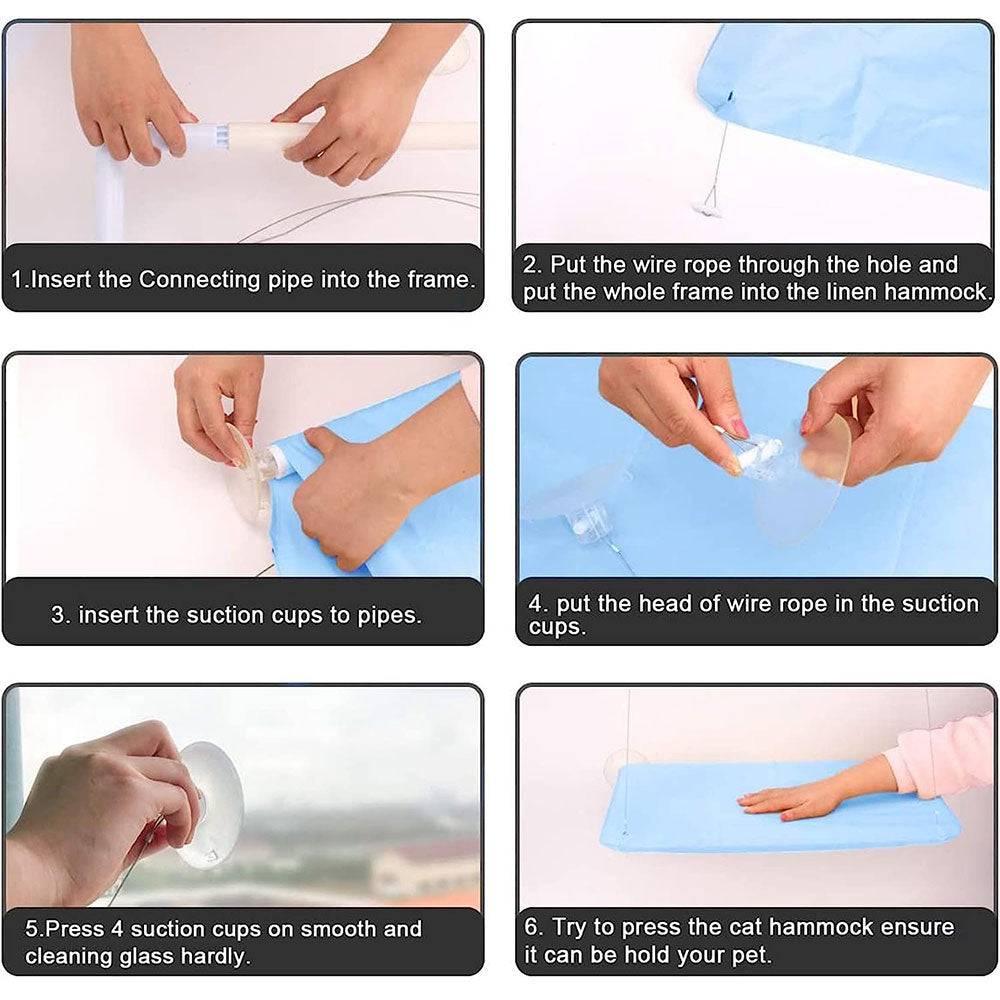 COOLBABY LZM-MDC Cat Hammock Summer Breathable Mesh Pet Hammock Bed - COOLBABY