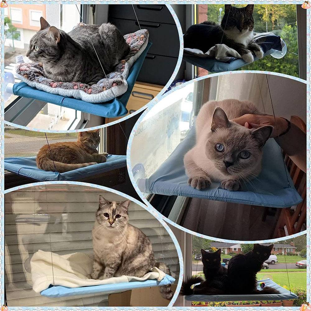 COOLBABY LZM-MDC Cat Hammock Summer Breathable Mesh Pet Hammock Bed - COOLBABY