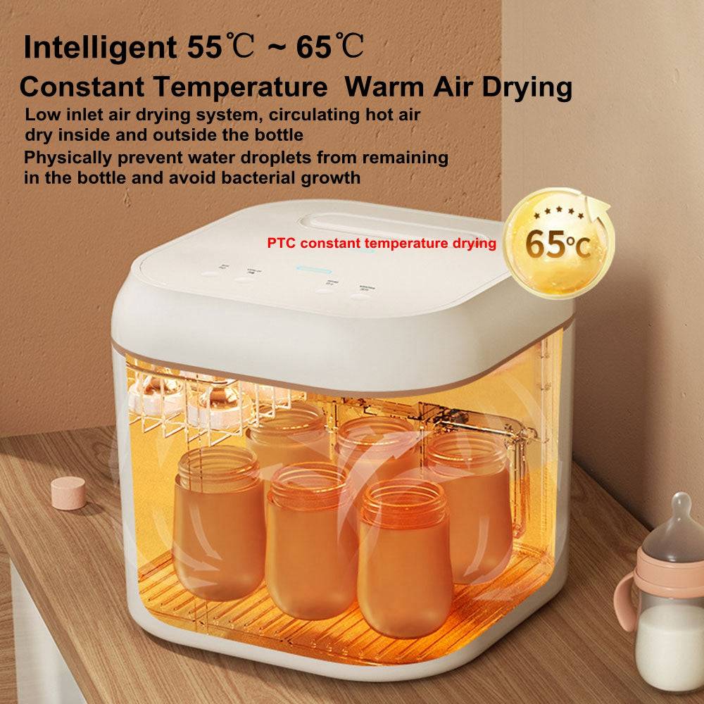 COOLBABY LZM-NPXDJ01 Bottle Sterilizer,With Drying UV Disinfection,72h Sterile Protection,12 Bottle Capacity Baby Bottle Disinfection Cabinet - COOLBABY