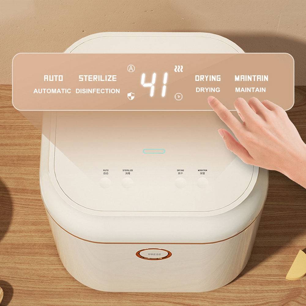 COOLBABY LZM-NPXDJ01 Bottle Sterilizer,With Drying UV Disinfection,72h Sterile Protection,12 Bottle Capacity Baby Bottle Disinfection Cabinet - COOLBABY