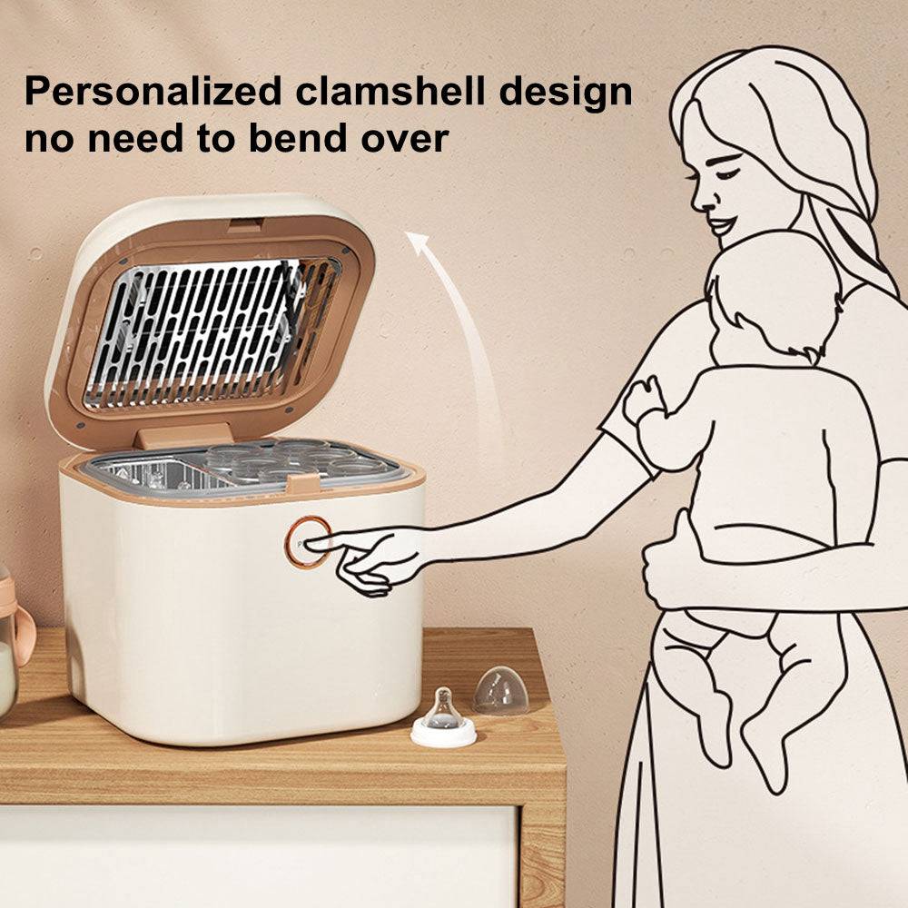 COOLBABY LZM-NPXDJ01 Bottle Sterilizer,With Drying UV Disinfection,72h Sterile Protection,12 Bottle Capacity Baby Bottle Disinfection Cabinet - COOLBABY