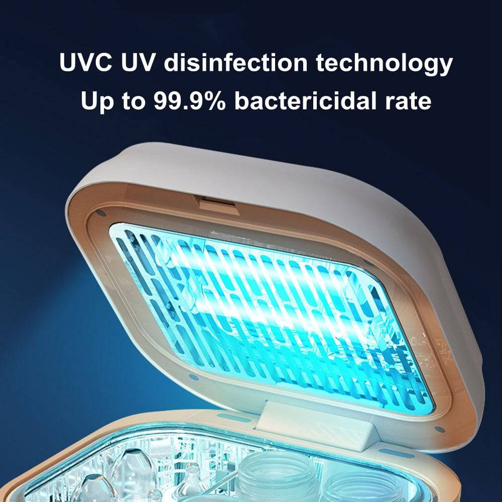 COOLBABY LZM-NPXDJ01 Bottle Sterilizer,With Drying UV Disinfection,72h Sterile Protection,12 Bottle Capacity Baby Bottle Disinfection Cabinet - COOLBABY