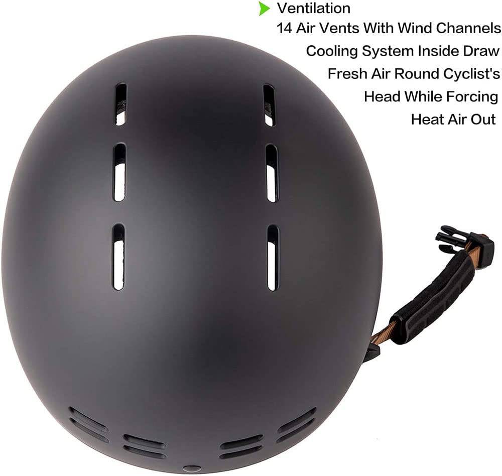 COOLBABY LZM-TK01 Bike Helmet,Helmets for Adults Men and Women,Riding Helmet,Adult Bike Helmet Safe and Stylish, Integrated Design for Road Bike Helmet,Black - COOLBABY