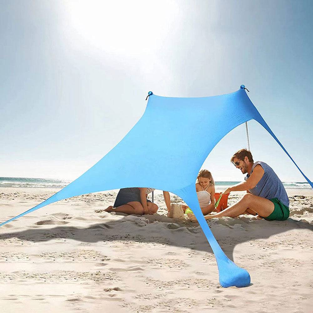 COOLBABY LZM-TM Beach Tent Shading Shed, UPF50+ Anti -ultraviolet Rays, (about 3 × 3 meters) Beaches Sunshade - COOLBABY