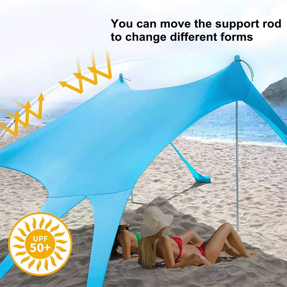 COOLBABY LZM-TM Beach Tent Shading Shed, UPF50+ Anti -ultraviolet Rays, (about 3 × 3 meters) Beaches Sunshade - COOLBABY