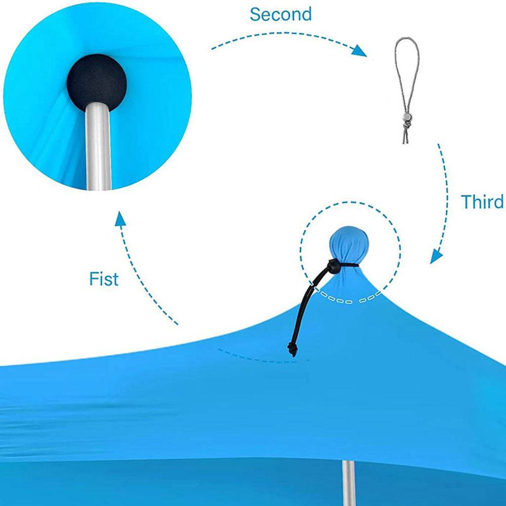 COOLBABY LZM-TM Beach Tent Shading Shed, UPF50+ Anti -ultraviolet Rays, (about 3 × 3 meters) Beaches Sunshade - COOLBABY