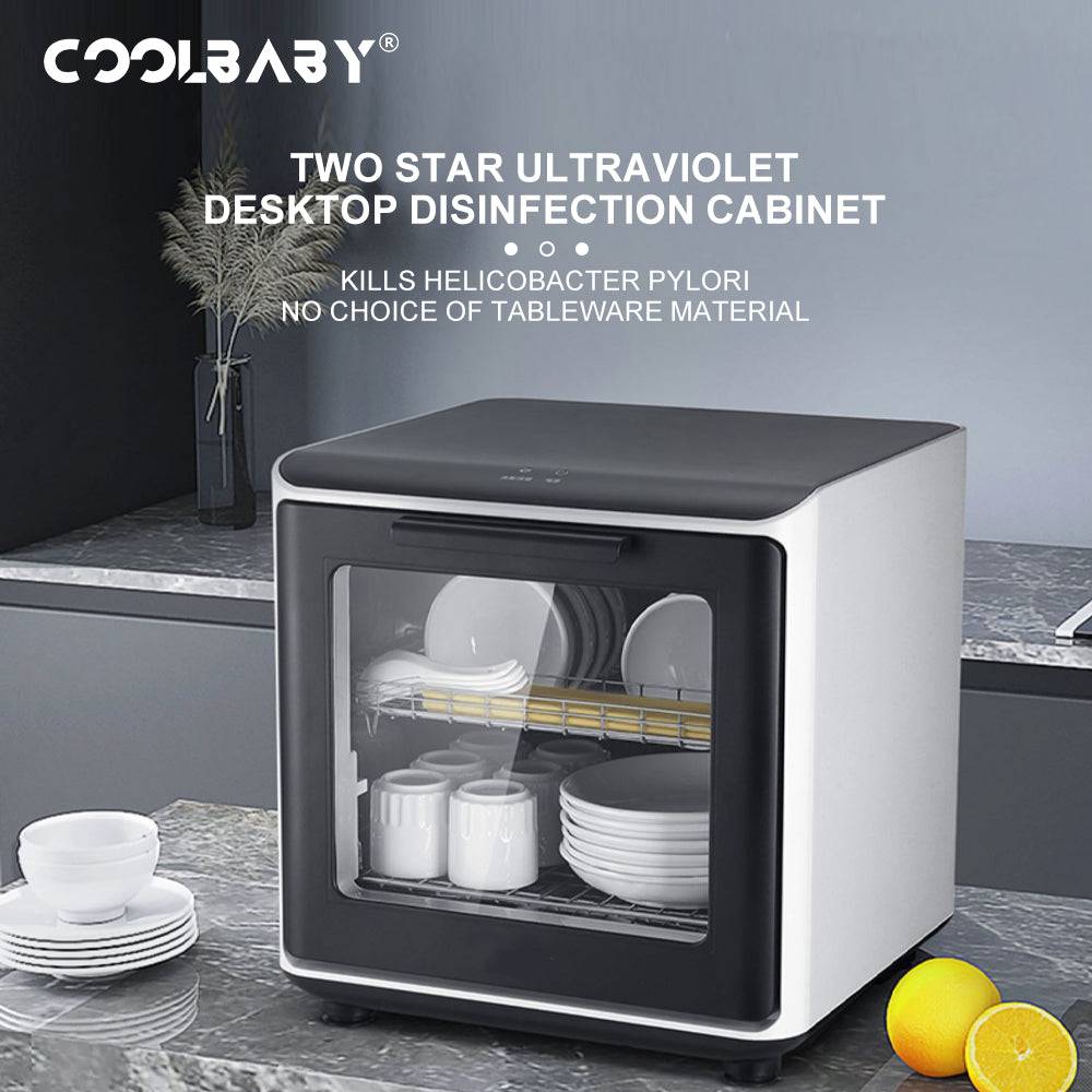 COOLBABY LZM-XDG01 UV Disinfection Cabinet With Wavelength of 253.7nm,Tea Set, Baby's Bottle, Bowl Disinfection,Full Coverage,360° Drying - COOLBABY