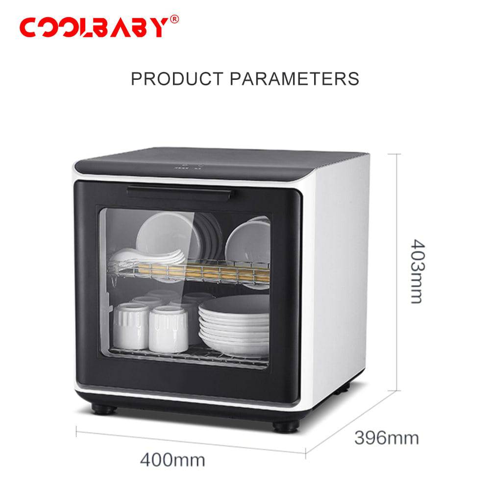 COOLBABY LZM-XDG01 UV Disinfection Cabinet With Wavelength of 253.7nm,Tea Set, Baby's Bottle, Bowl Disinfection,Full Coverage,360° Drying - COOLBABY