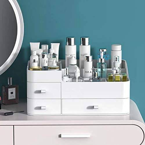COOLBABY Makeup Storage Box, Large Capacity Desk Storage Box With Drawer - COOLBABY
