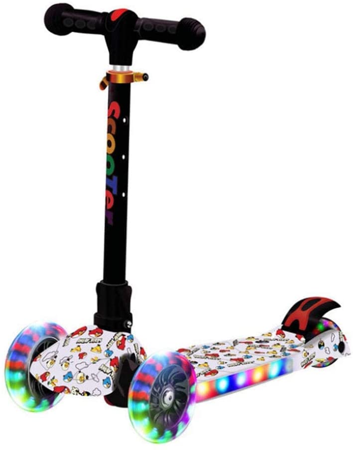 COOLBABY MC5168D Adjustable Height LED Scooter with Stable 3-Wheel Design - COOLBABY