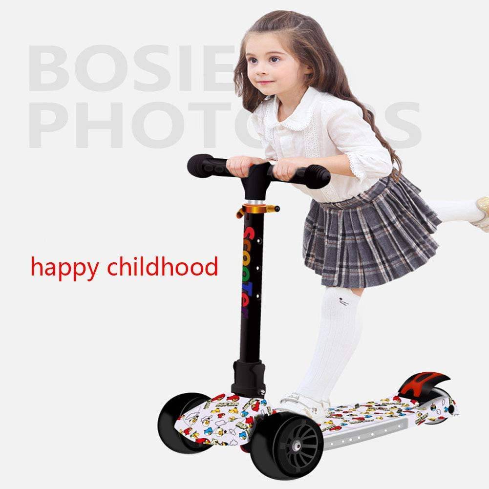COOLBABY MC5168D Adjustable Height LED Scooter with Stable 3-Wheel Design - COOLBABY