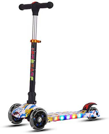 COOLBABY MC5168D Adjustable Height LED Scooter with Stable 3-Wheel Design - COOLBABY