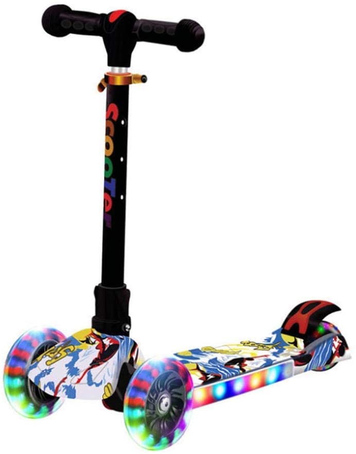 COOLBABY MC5168D Adjustable Height LED Scooter with Stable 3-Wheel Design - COOLBABY