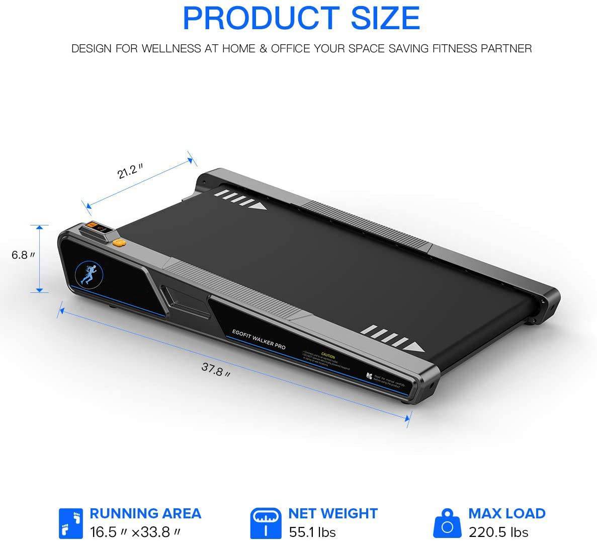 COOLBABY MINI-S Egofit Walker Pro: Your Next-Gen Smart Treadmill for Convenient and Effective Daily Walking Exercise - COOLBABY