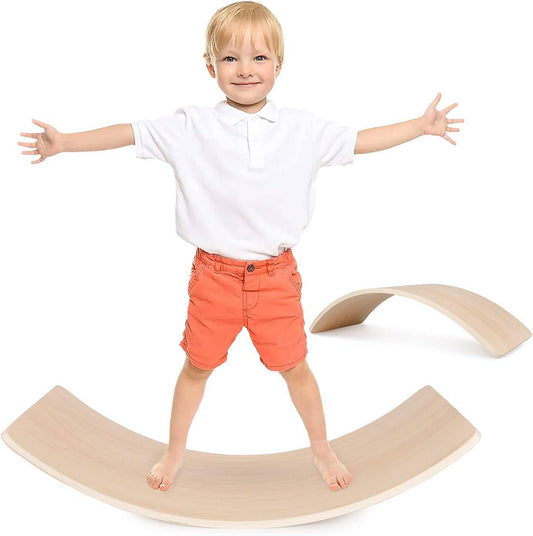 COOLBABY Natural Wood 32 Inch Swing Board Yoga Curve Board - COOLBABY