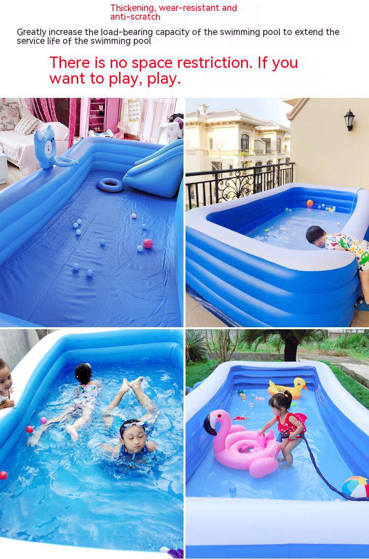 COOLBABY PVC Children's Inflatable Swimming Pool Home Outdoor Large Family Pool - COOLBABY