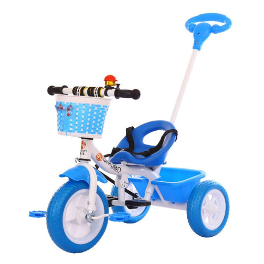 COOLBABY SLC04 Kids Toddler Tricycle 3 Wheel Baby Trikes Balance Bicycle Ride On Bike Walker With Push Bar & Basket - COOL BABY