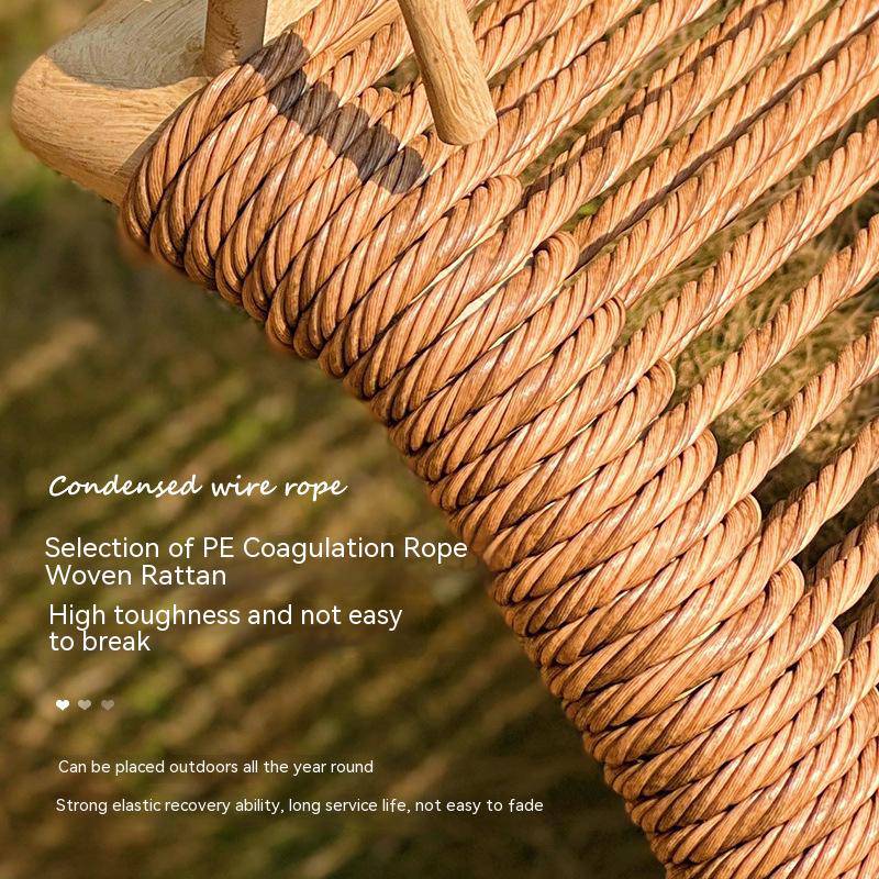 COOLBABY SSZ-HWDC01 Swing Outdoor Courtyard Garden Balcony Outdoor Hanging Chair Double Rattan Rocking Chair Net Red Swing Bed Outdoor Hammock - COOLBABY