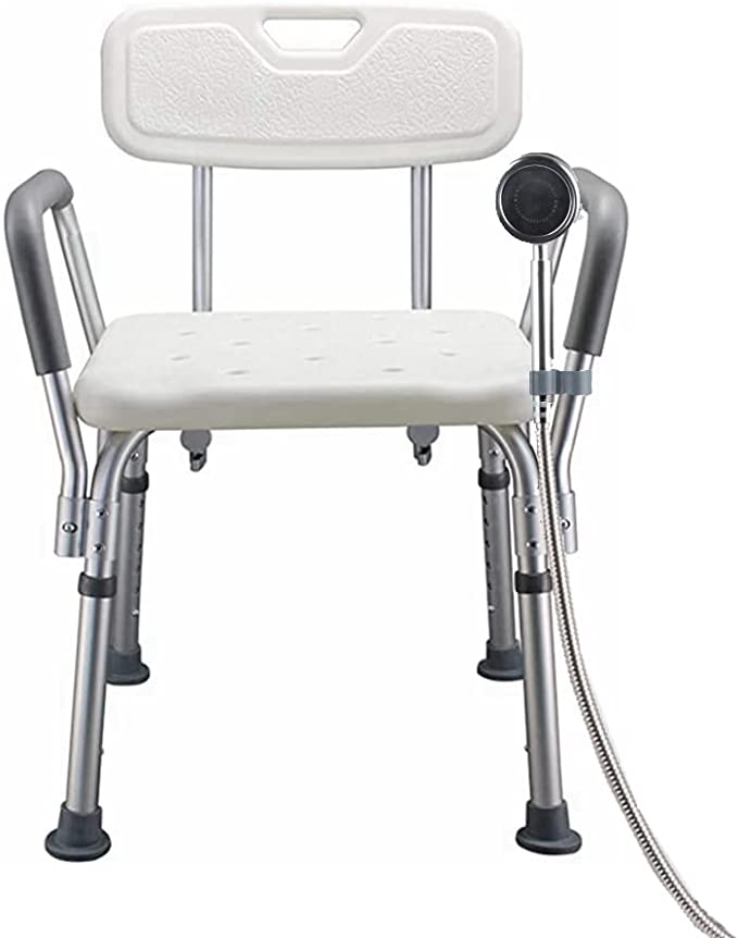 COOLBABY SSZ-XZD02 Shower Stool with Arms, Foldable Shower Stool and Bath Chair, Shower Seat and Bathtub Shower Chair - COOLBABY