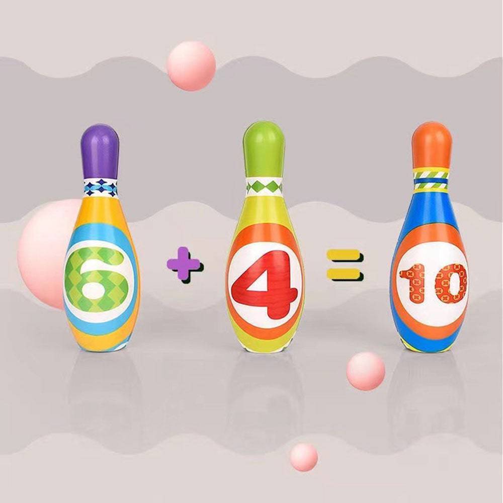COOLBABY WQSJ-BLQWJ Kids Bowling Set - with 10 Bowling Pins & 2 Balls - COOLBABY