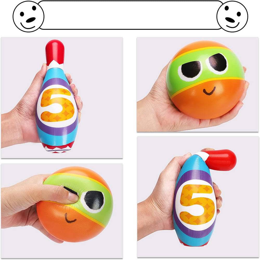 COOLBABY WQSJ-BLQWJ Kids Bowling Set - with 10 Bowling Pins & 2 Balls - COOLBABY