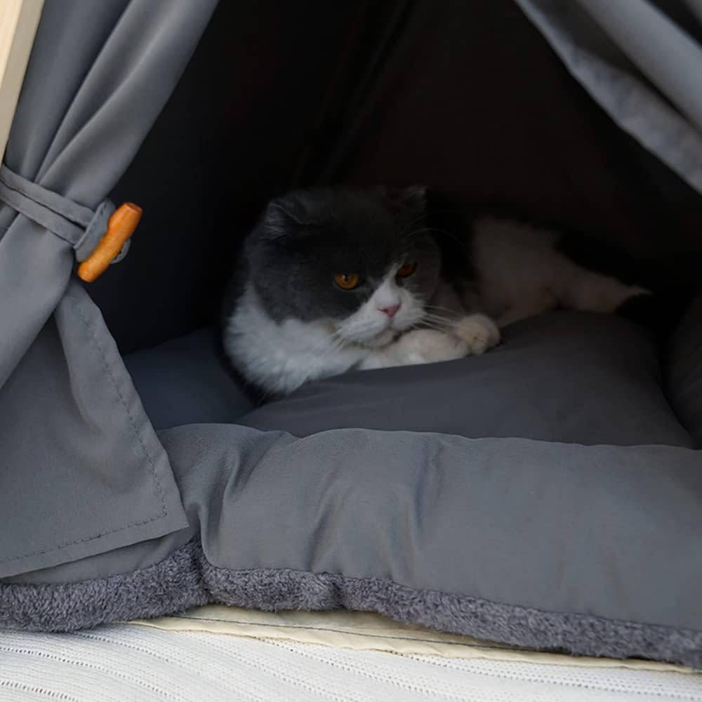 COOLBABY WQSJ-CWZP Pet Teepee Tent for Dogs & Cats,24 Inch Portable Indoor Dog House - COOLBABY