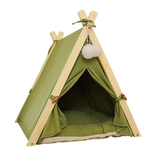 COOLBABY WQSJ-CWZP Pet Teepee Tent for Dogs & Cats,24 Inch Portable Indoor Dog House - COOLBABY