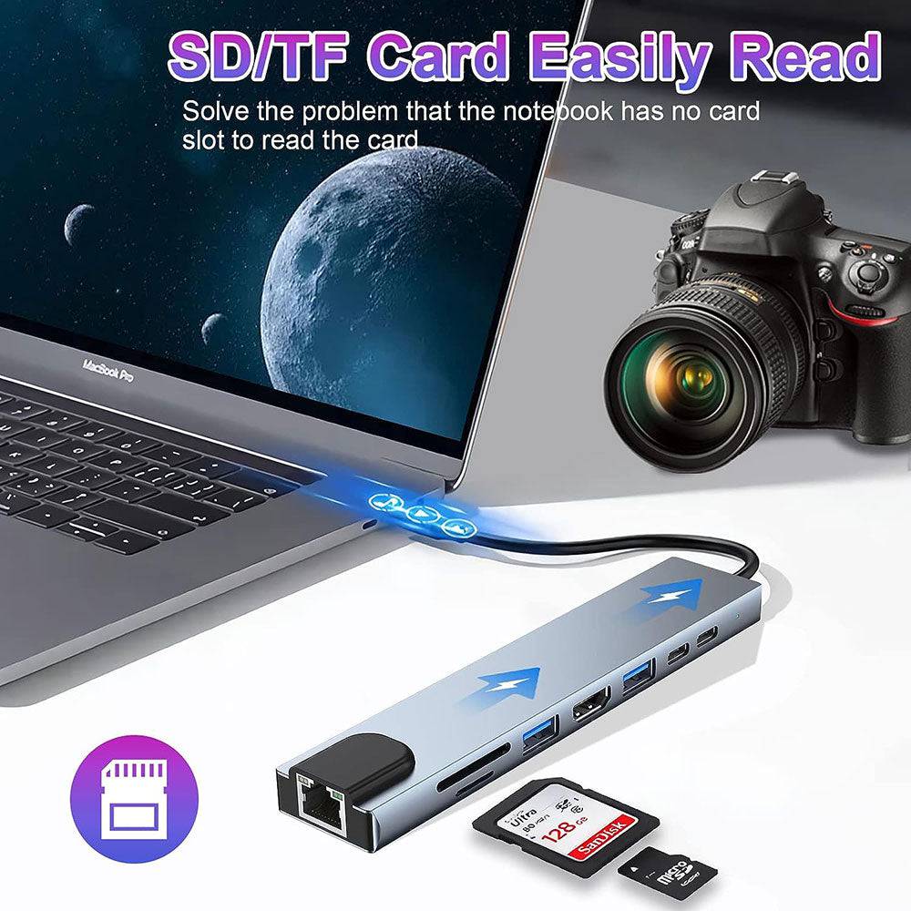 COOLBABY WQSJ-KZW USB C Hub, Adapter MacBook Pro Adapter - COOLBABY
