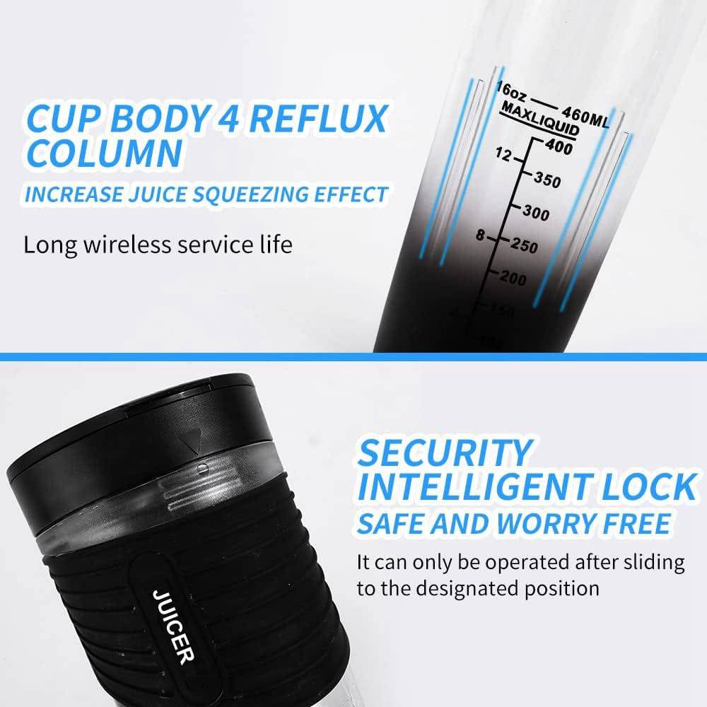 COOLBABY WQSJ-ZZB01 Juicer Cup, Electric Protein Shaker Bottle, Portable Smoothie Blender - COOLBABY