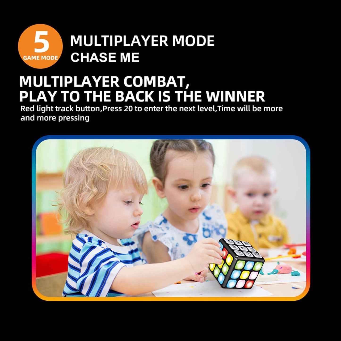 COOLBABY WQSJ018 Kids Light and Music Rubik's Cube,Multifunction Puzzle Game Cube - COOLBABY