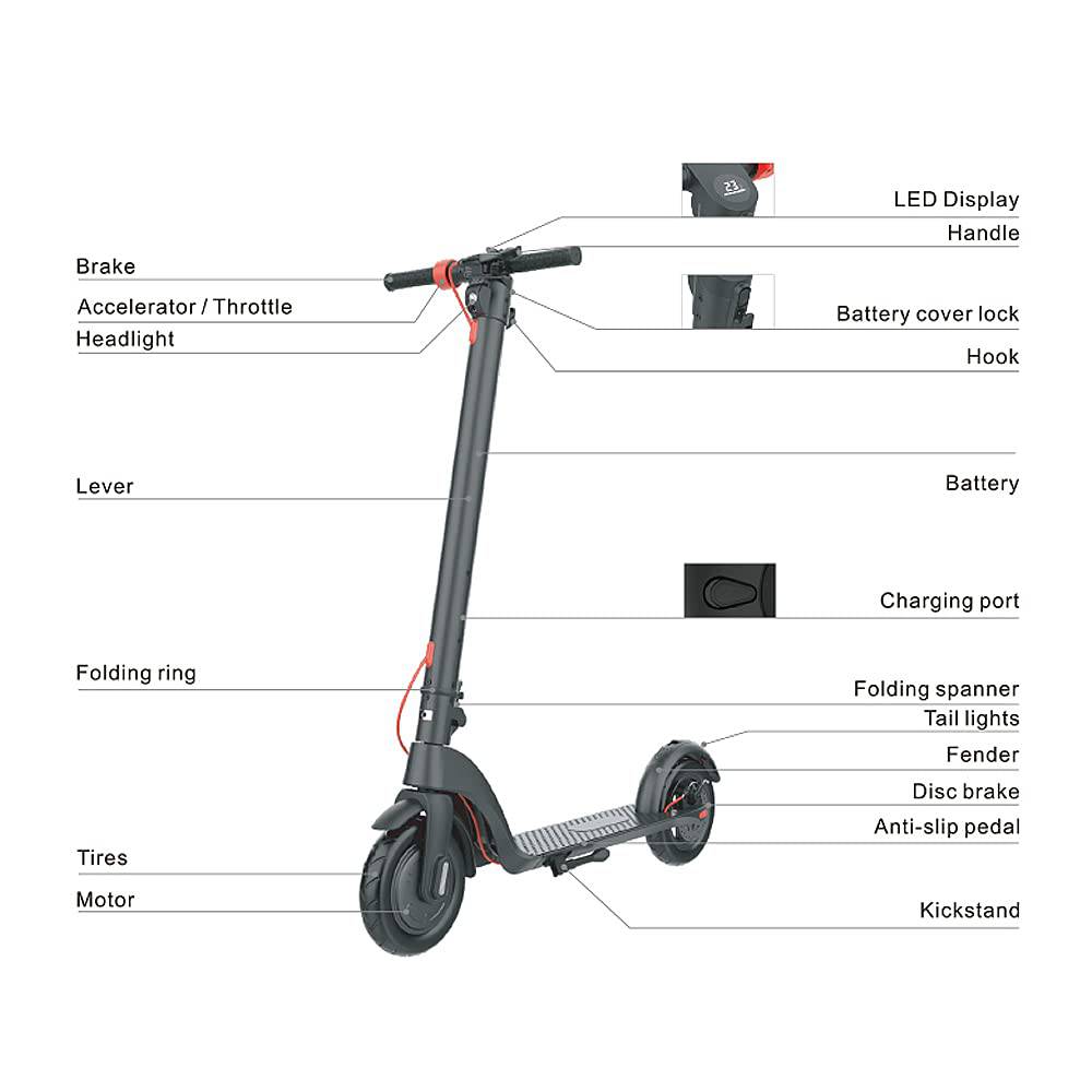 COOLBABY X7 Scooter Foldable Mobility Electric Scooters For Adults - COOLBABY