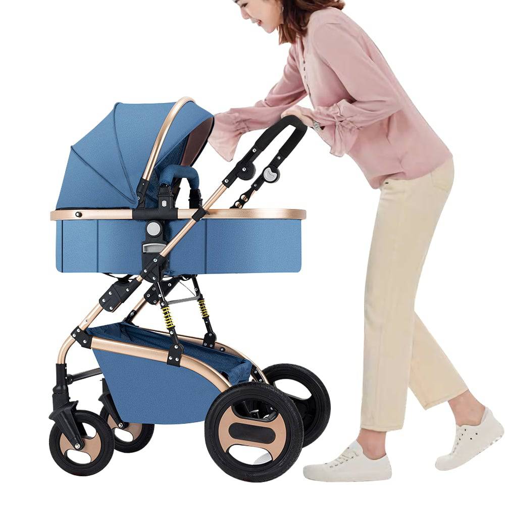 COOLBABY YECX43 3 in 1 Baby Stroller, Infant Stroller with Reversible Seat, Newborn Stroller with Canopy,Baby Bassinet Stroller - COOLBABY