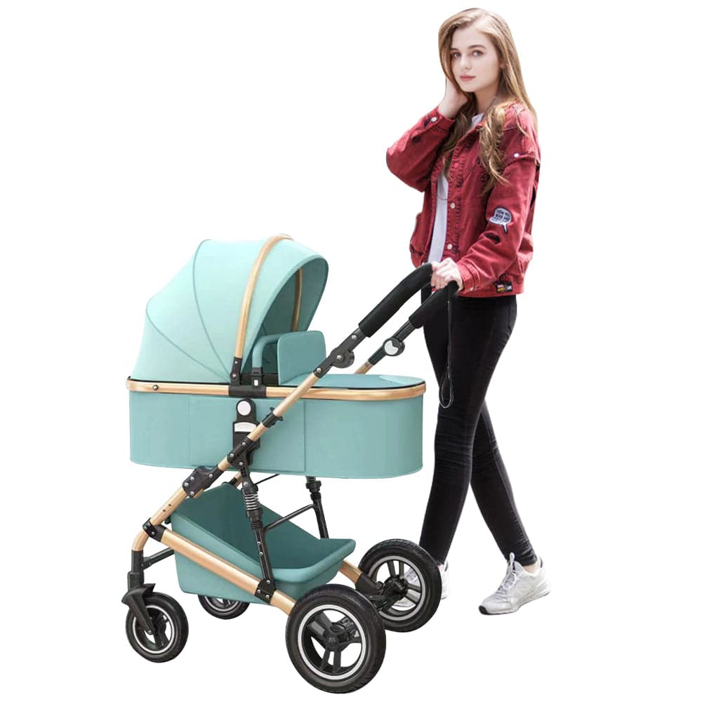 COOLBABY YECX43 3 in 1 Baby Stroller, Infant Stroller with Reversible Seat, Newborn Stroller with Canopy,Baby Bassinet Stroller - COOLBABY