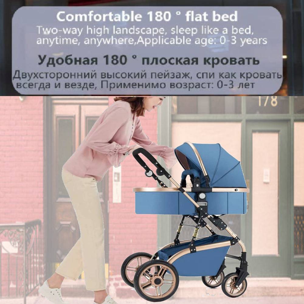 COOLBABY YECX43 3 in 1 Baby Stroller, Infant Stroller with Reversible Seat, Newborn Stroller with Canopy,Baby Bassinet Stroller - COOLBABY