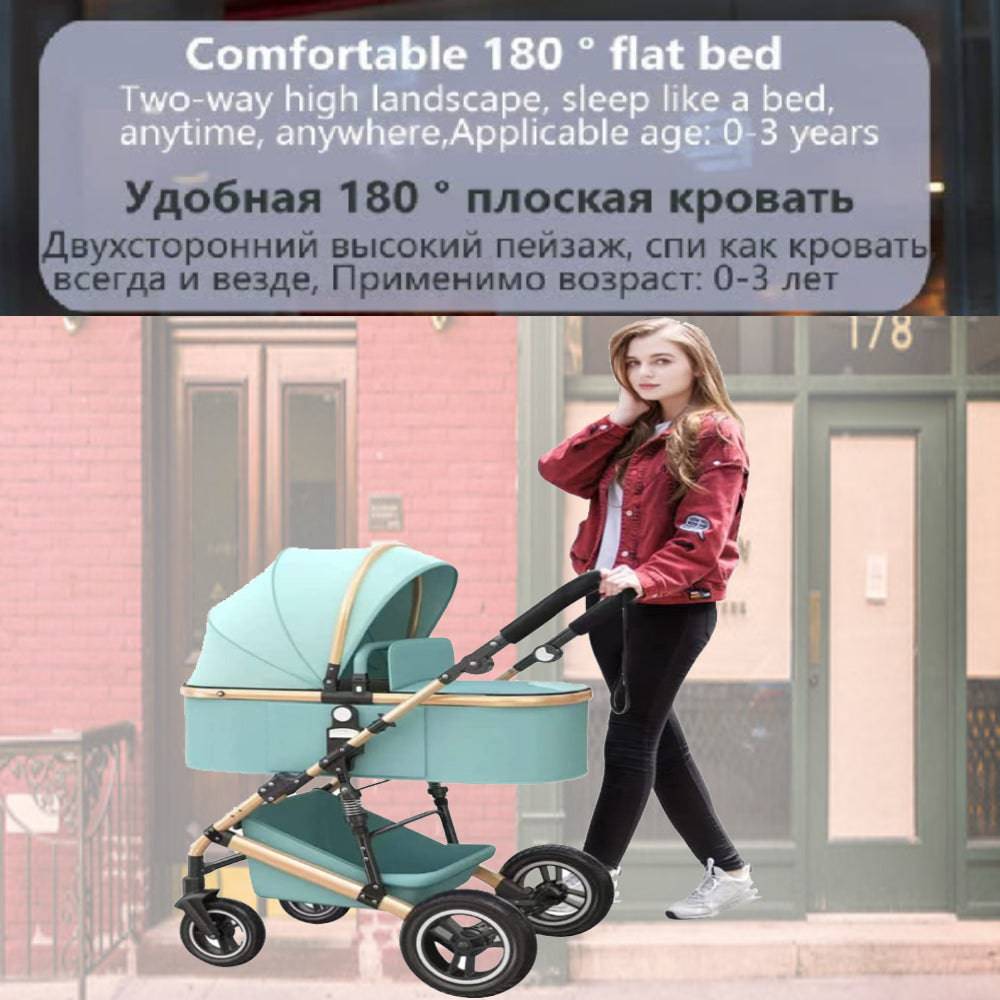 COOLBABY YECX43 3 in 1 Baby Stroller, Infant Stroller with Reversible Seat, Newborn Stroller with Canopy,Baby Bassinet Stroller - COOLBABY